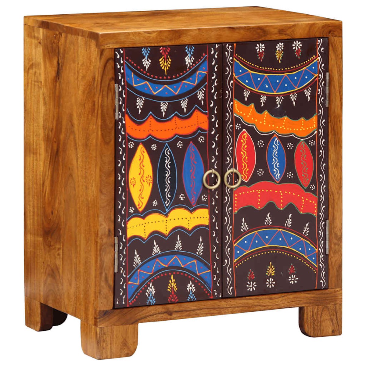 vidaXL Sideboard Πολύχρωμο 50x35x60 μασίφ ξύλο ακακίας