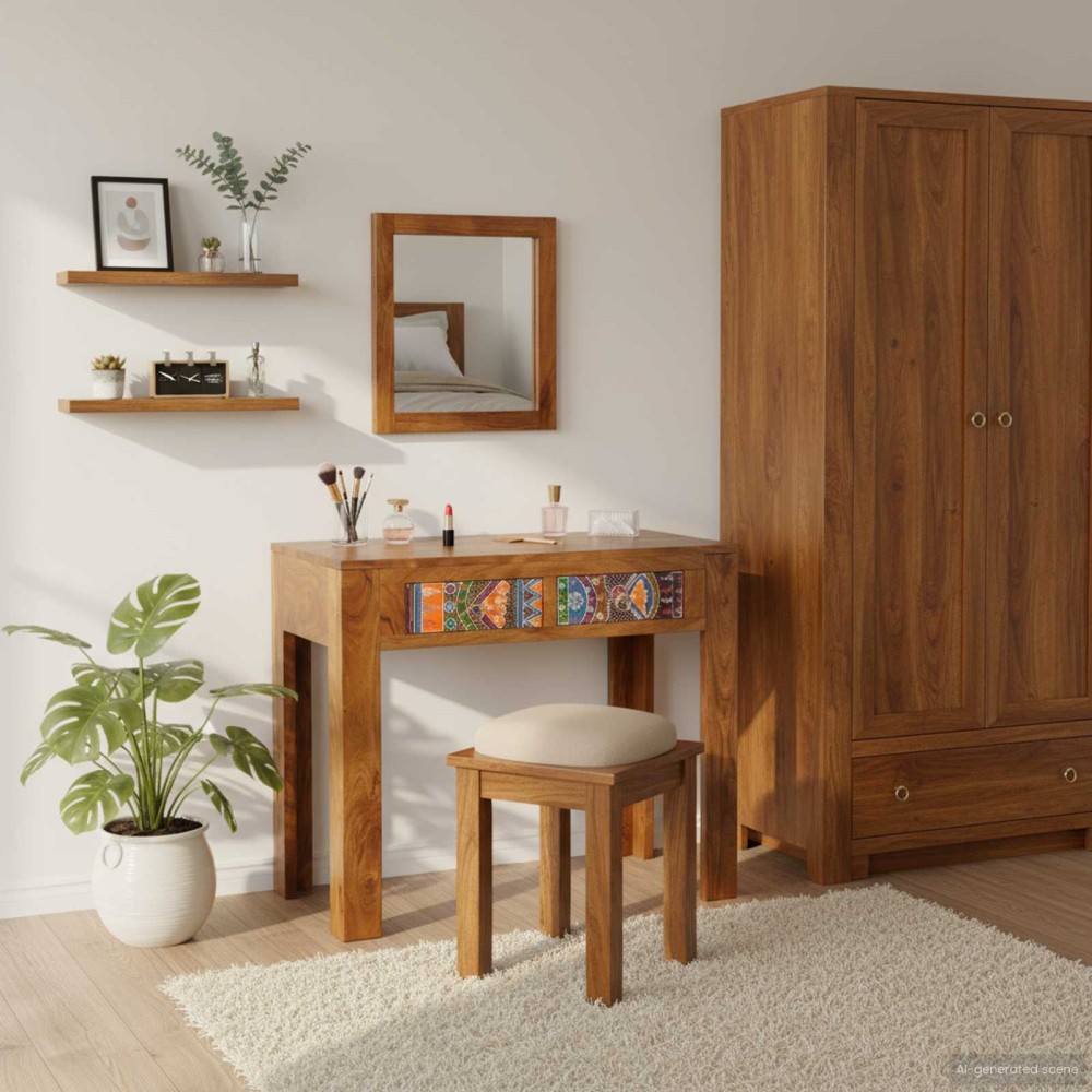 vidaXL Τραπέζι περιποίησης Καφέ 90 x 45 x 75 cm Στερεό Ξύλο Ακακίας