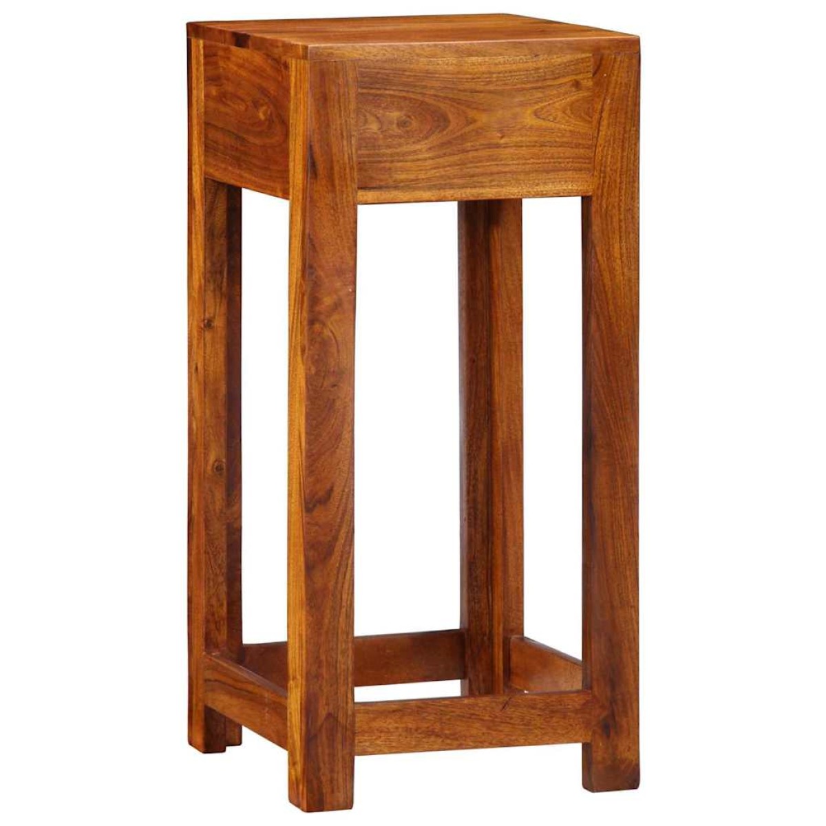 vidaXL Φλοράλ Τραπέζι Τέλους με συρτάρι Καφέ 35 x 35 x 75 εκ.