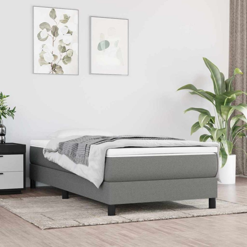 vidaXL Στρώμα με Pocket Springs για Παιδιά Μεσαίας Σκληρότητας Σκ Γκρι 80x160εκ Υφασμάτινο