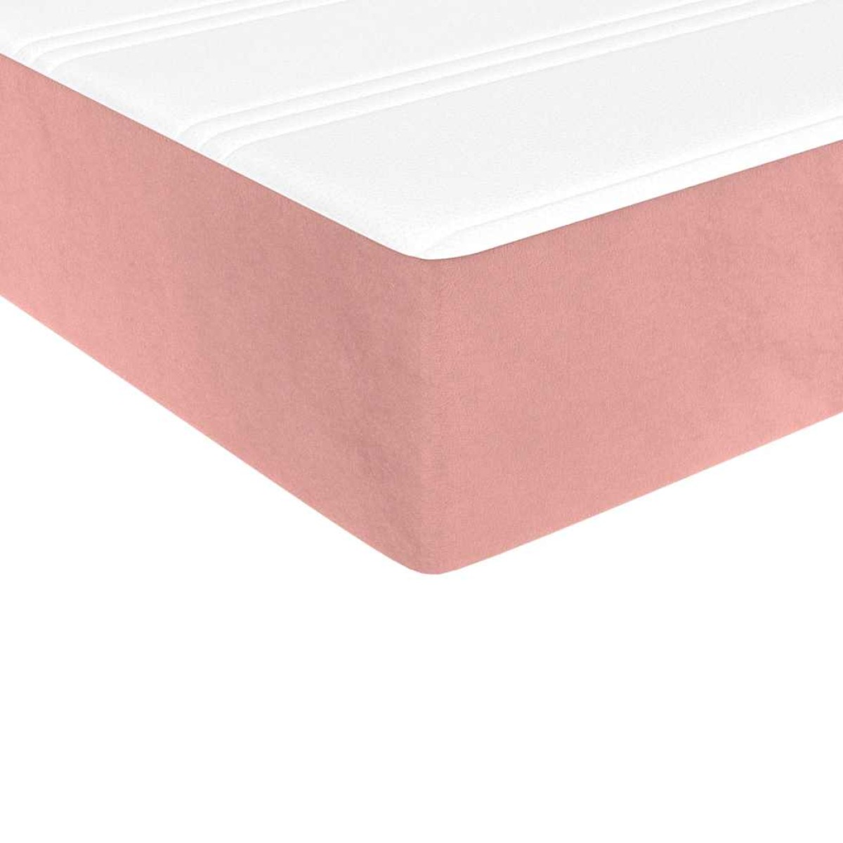 vidaXL Στρώμα με Pocket Springs Μεσαίας Σκληρότητας Ροζ 90x210x20 εκ. Βελούδινο
