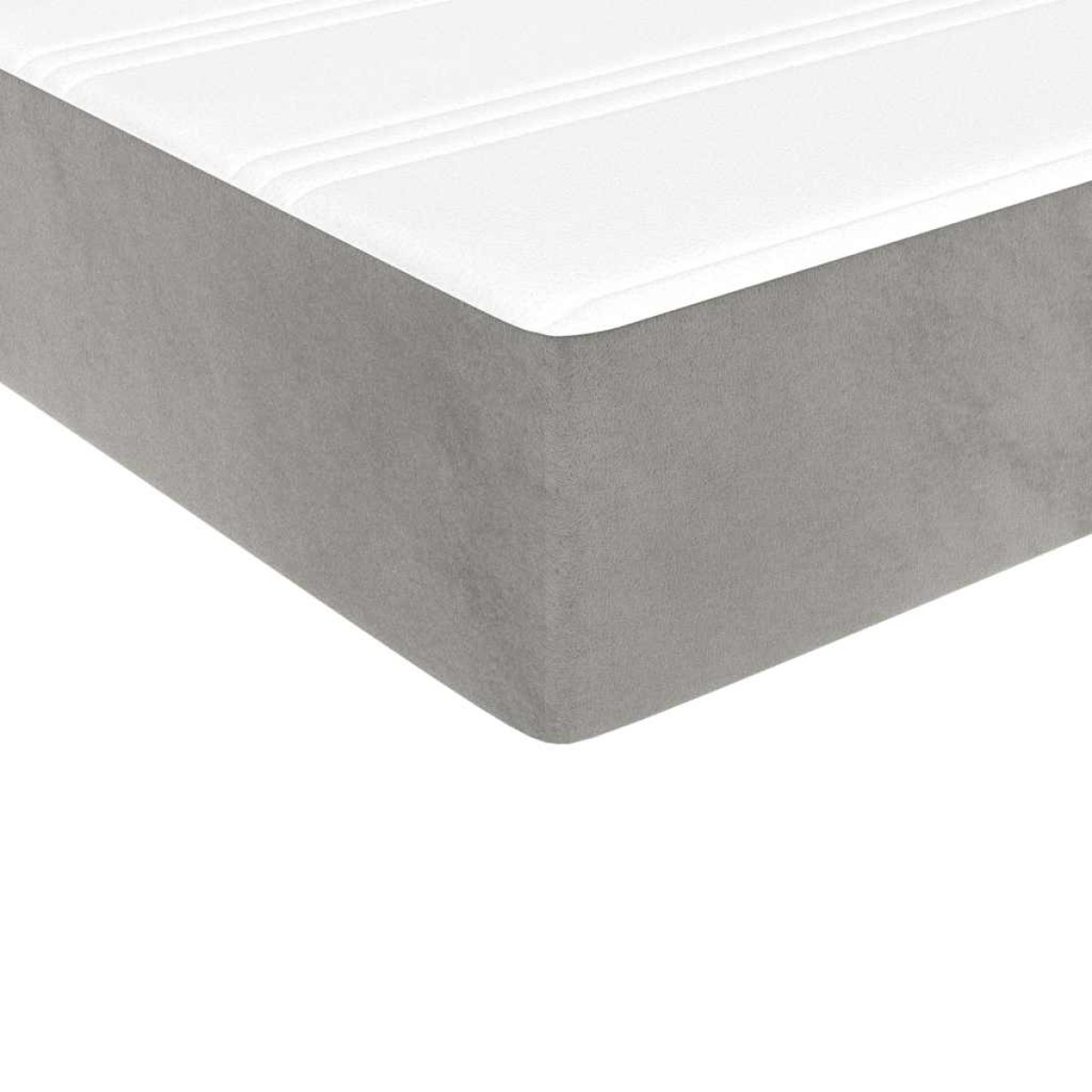 vidaXL Στρώμα με Pocket Springs Μεσαίας Σκληρότητας Ανοιχτό Γκρι 120x210x20 εκ. Βελούδινο