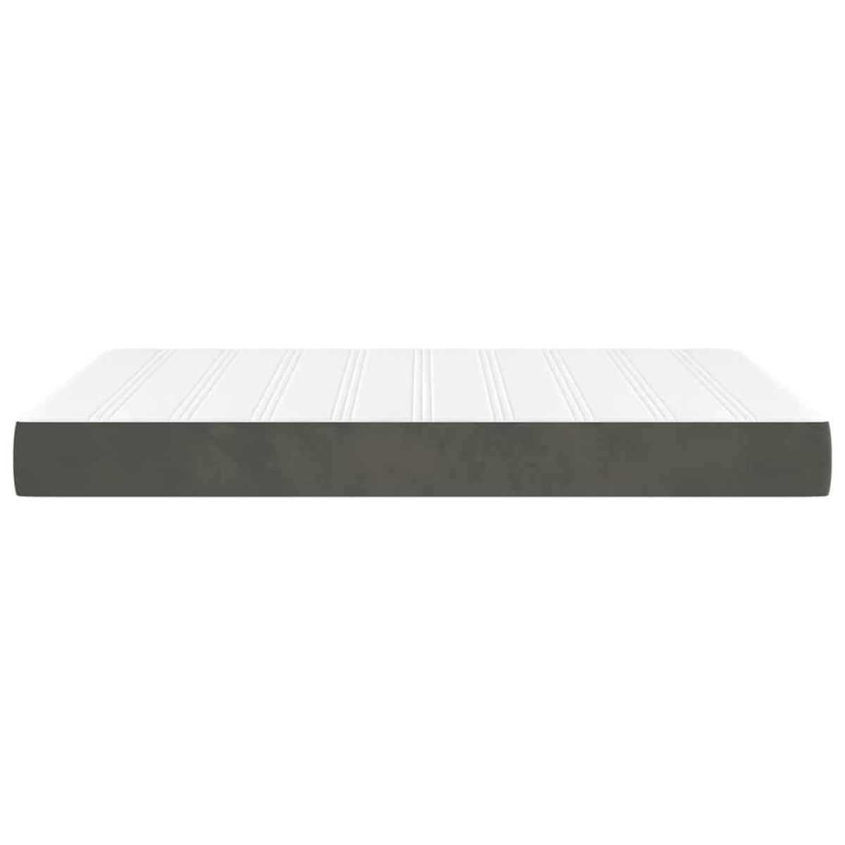 vidaXL Στρώμα με Pocket Springs Μεσαίας Σκληρότητας Σκούρο Γκρι 120x210x20 εκ. Βελούδινο
