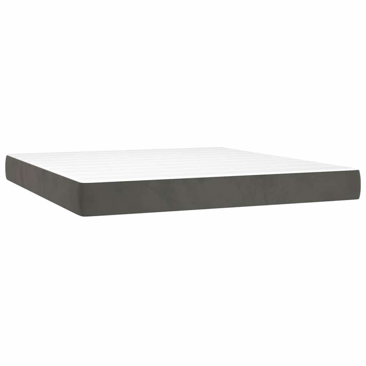vidaXL Στρώμα με Pocket Springs Μεσαίας Σκληρότητας Σκούρο Γκρι 160x210x20 εκ. Βελούδινο
