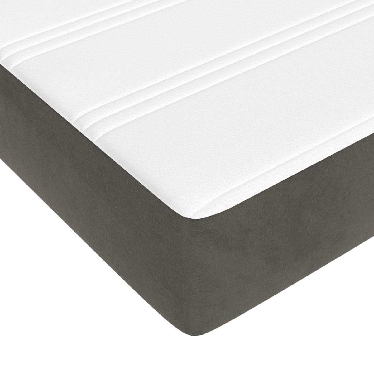 vidaXL Στρώμα με Pocket Springs Μεσαίας Σκληρότητας Σκούρο Γκρι 160x210x20 εκ. Βελούδινο