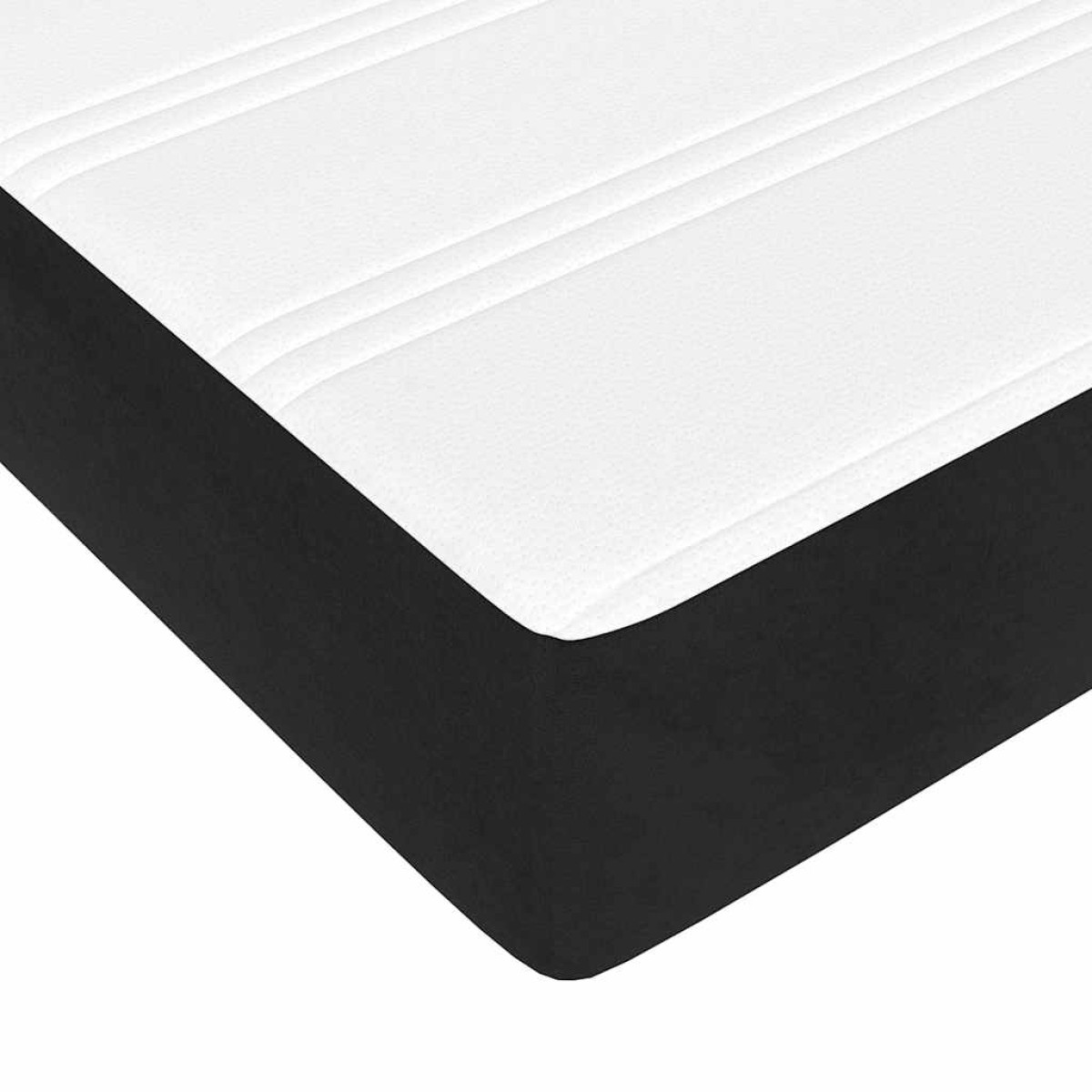 vidaXL Στρώμα με Pocket Springs Μεσαίας Σκληρότητας Μαύρο 160x210x20 εκ. Βελούδινο