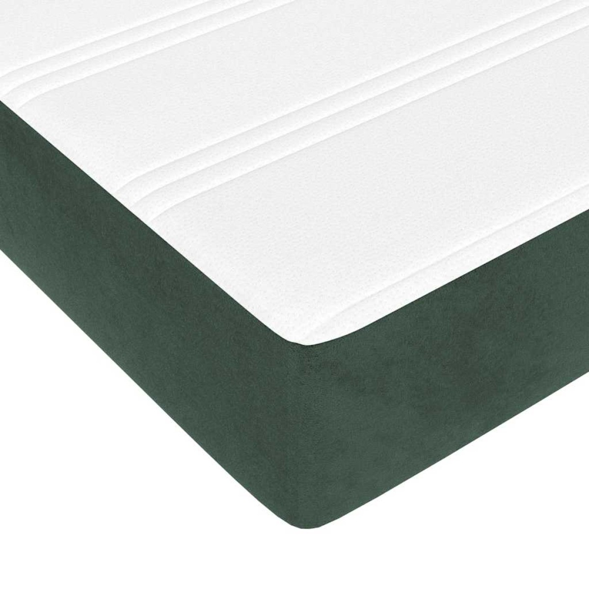 vidaXL Στρώμα με Pocket Springs Μεσαίας Σκληρότητας Σκούρο Πράσινο 160x210x20εκ. Βελούδινο