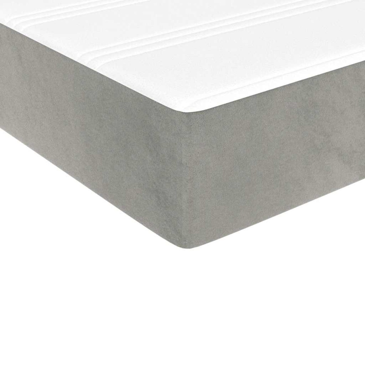 vidaXL Στρώμα με Pocket Springs Μεσαίας Σκληρότητας Ανοιχτό Γκρι 80x220x20 εκ. Βελούδινο