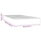 vidaXL Στρώμα με Pocket Springs Μεσαίας Σκληρότητας Μαύρο 80x220x20 εκ. Βελούδινο