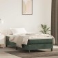 vidaXL Στρώμα με Pocket Springs Μεσαίας Σκληρότητας Σκούρο Πράσινο 80x220x20 εκ. Βελούδινο