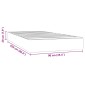 vidaXL Στρώμα με Pocket Springs Μεσαίας Σκληρότητας Ροζ 90x220x20 εκ. Βελούδινο