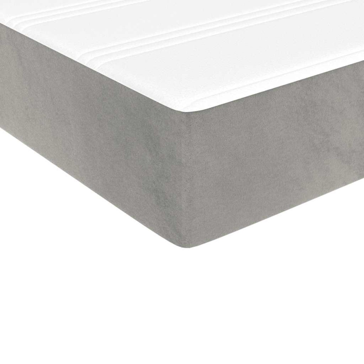 vidaXL Στρώμα με Pocket Springs Μεσαίας Σκληρότητας Ανοιχτό Γκρι 100x220x20 εκ. Βελούδινο