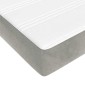 vidaXL Στρώμα με Pocket Springs Μεσαίας Σκληρότητας Ανοιχτό Γκρι 120x220x20 εκ. Βελούδινο