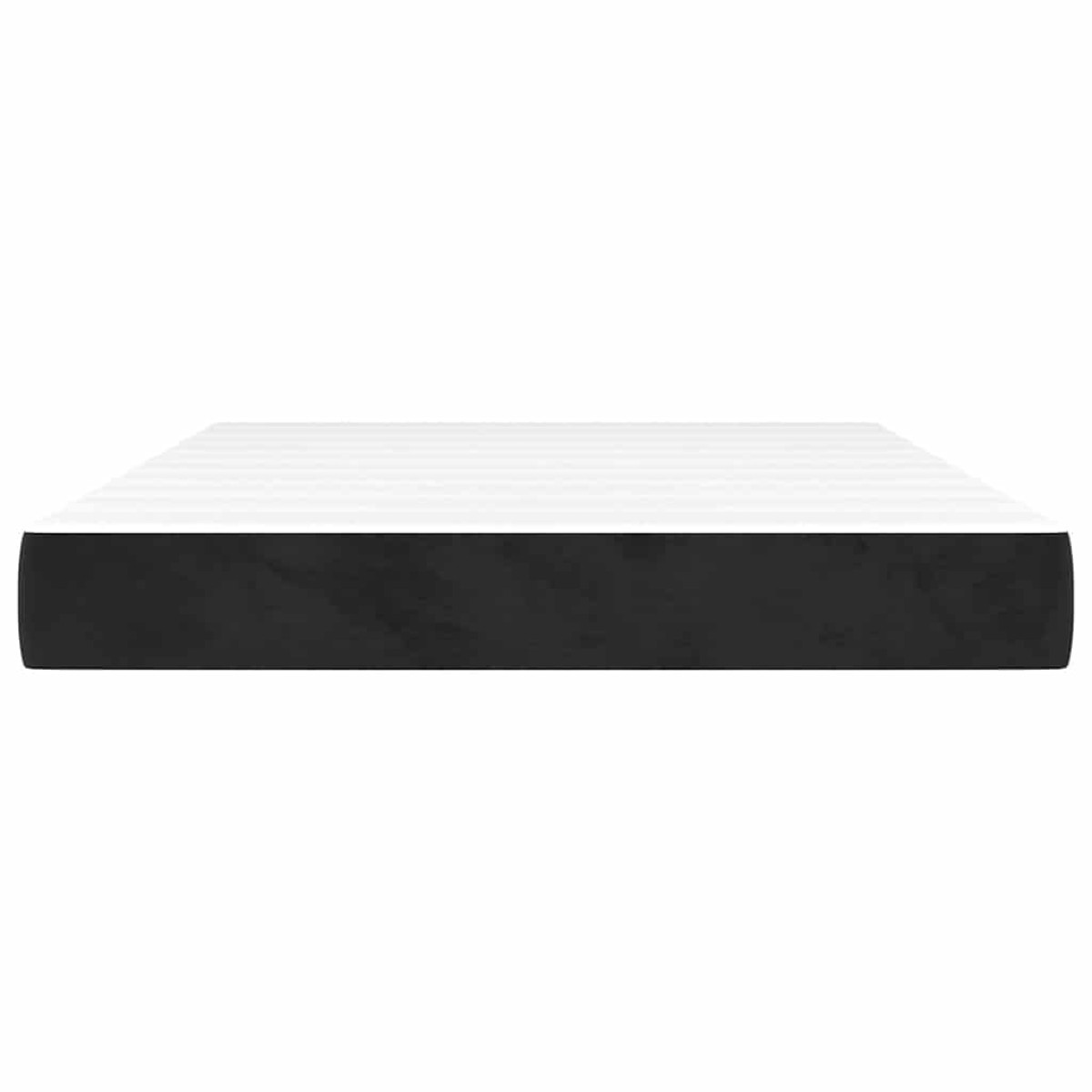 vidaXL Στρώμα με Pocket Springs Μεσαίας Σκληρότητας Μαύρο 140x220x20 εκ. Βελούδινο