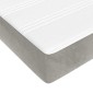 vidaXL Στρώμα με Pocket Springs Μεσαίας Σκληρότητας Ανοιχτό Γκρι 160x220x20 εκ. Βελούδινο