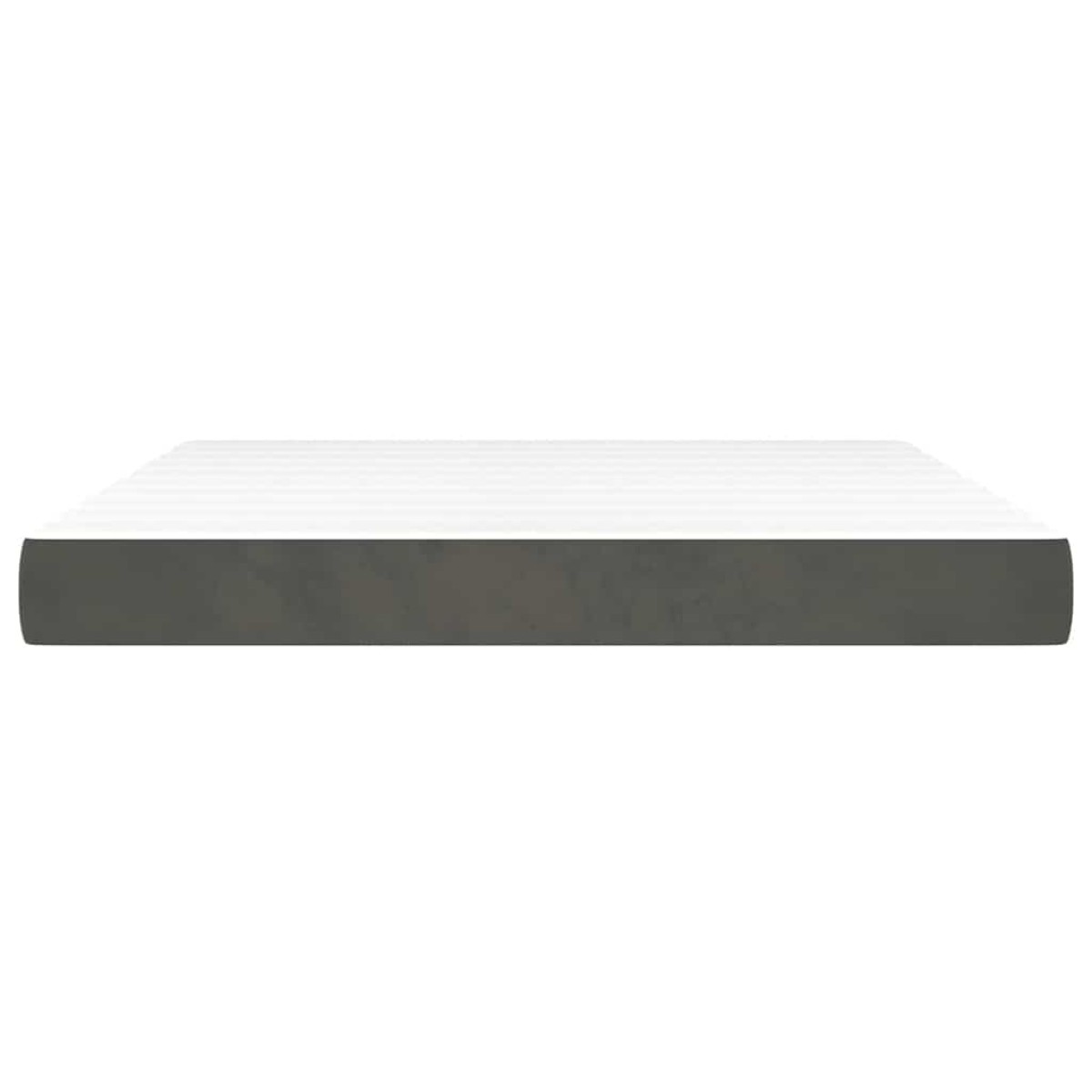 vidaXL Στρώμα με Pocket Springs Μεσαίας Σκληρότητας Σκούρο Γκρι 160x220x20 εκ. Βελούδινο