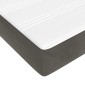 vidaXL Στρώμα με Pocket Springs Μεσαίας Σκληρότητας Σκούρο Γκρι 160x220x20 εκ. Βελούδινο
