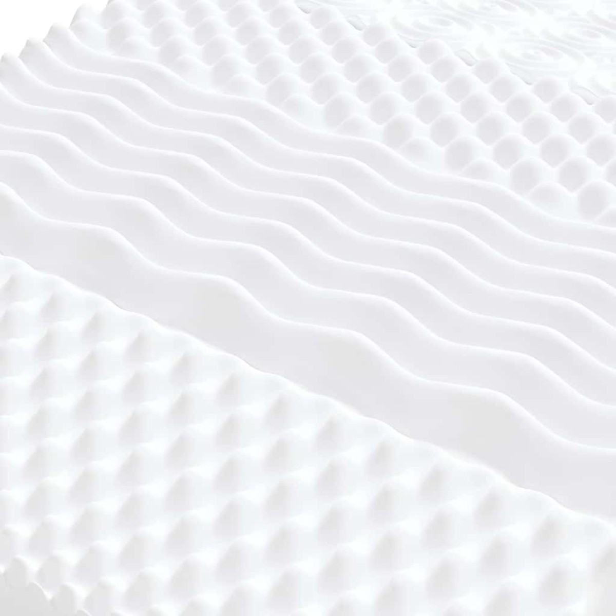 vidaXL Στρώμα Αφρού 7 Ζωνών Σκληρότητα 20 ILD Λευκό 100x220 εκ.