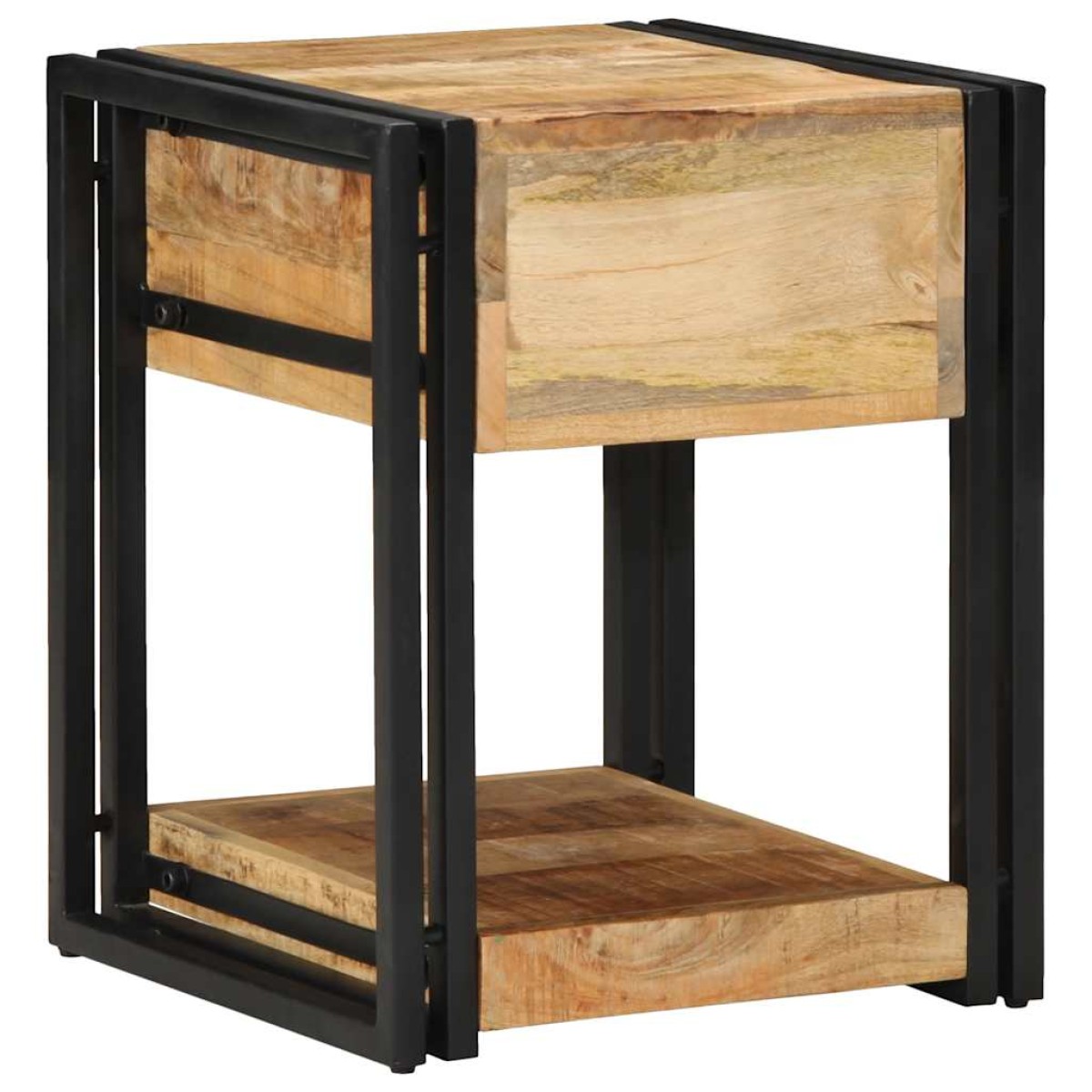vidaXL Κομοδίνο 40x40x50 εκ. από Μασίφ Ακατέργαστο Ξύλο Μάνγκο