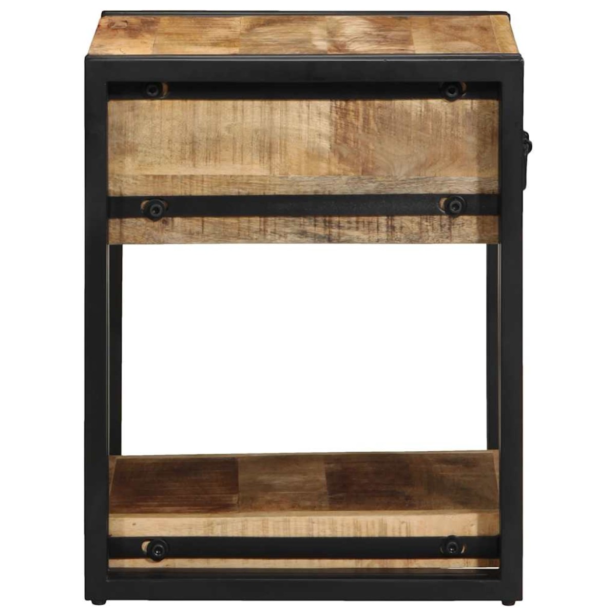 vidaXL Κομοδίνα 2 τεμ. 40x40x50 εκ. από Μασίφ Ακατέργαστο Ξύλο Μάνγκο