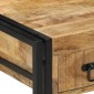 vidaXL Κομοδίνα 2 τεμ. 40x40x50 εκ. από Μασίφ Ακατέργαστο Ξύλο Μάνγκο