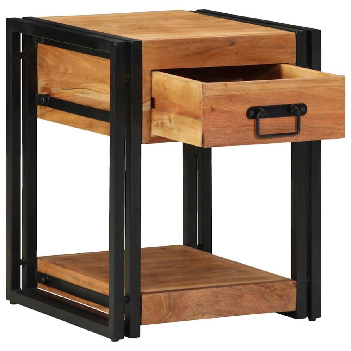 vidaXL Κομοδίνο με συρτάρι Καφέ 40 x 40 x 50 cm Στερεό Ξύλο Ακακίας