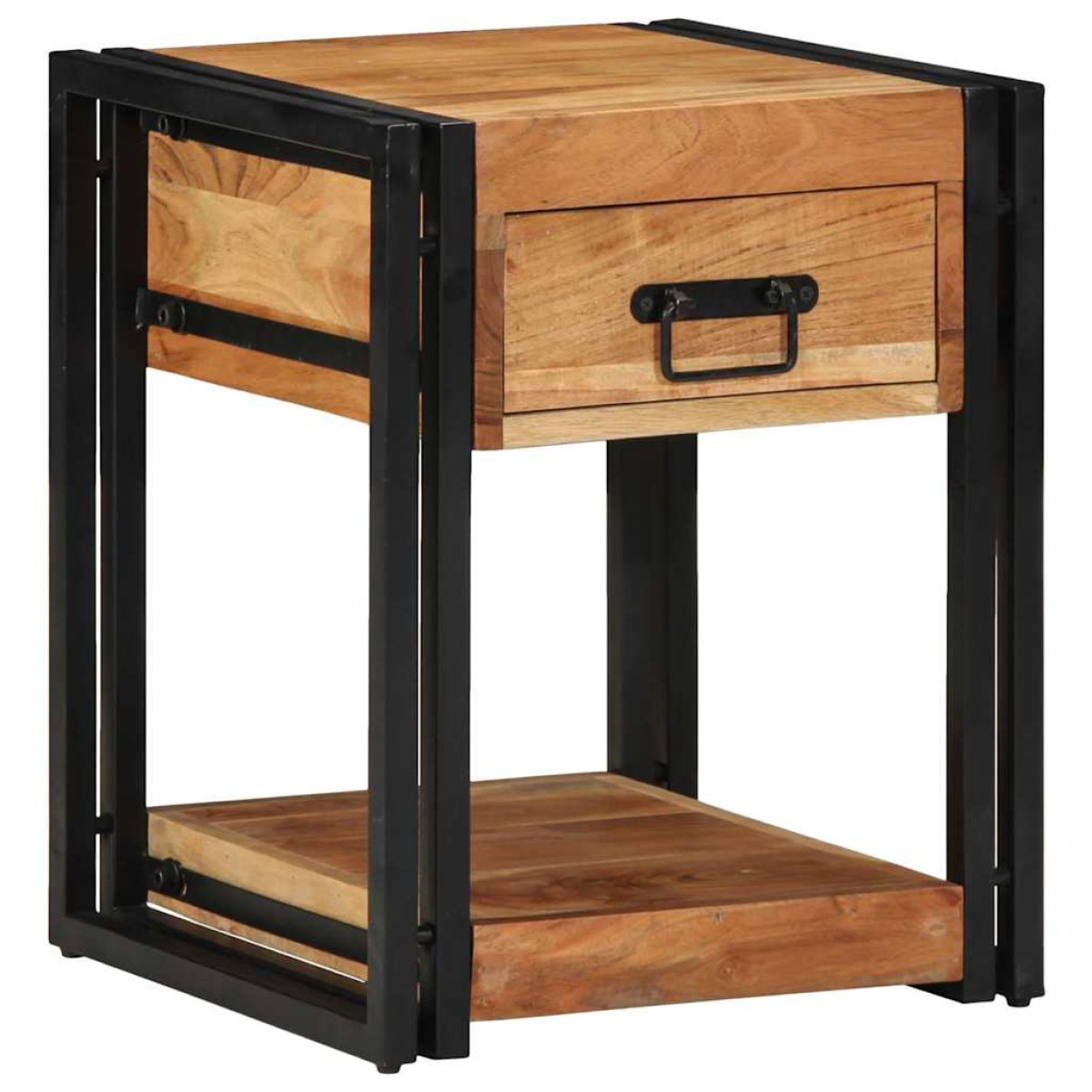 vidaXL Κομοδίνο με συρτάρι Καφέ 40 x 40 x 50 cm Στερεό Ξύλο Ακακίας