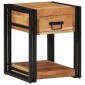 vidaXL Κομοδίνο με συρτάρι Καφέ 40 x 40 x 50 cm Στερεό Ξύλο Ακακίας