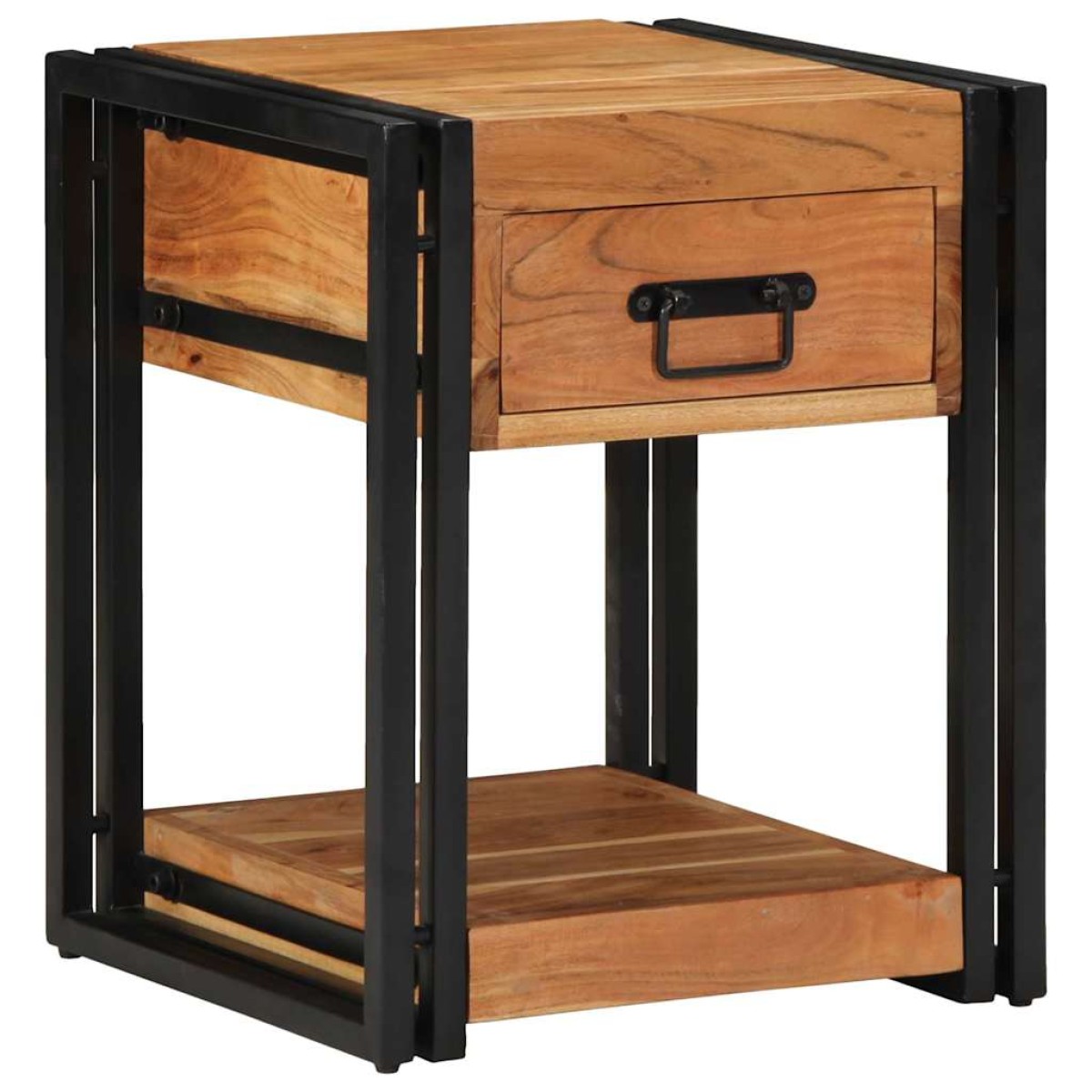 vidaXL Κομοδίνο με συρτάρι Καφέ 40 x 40 x 50 cm Στερεό Ξύλο Ακακίας