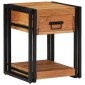vidaXL Κομοδίνο με συρτάρι Καφέ 40 x 40 x 50 cm Στερεό Ξύλο Ακακίας