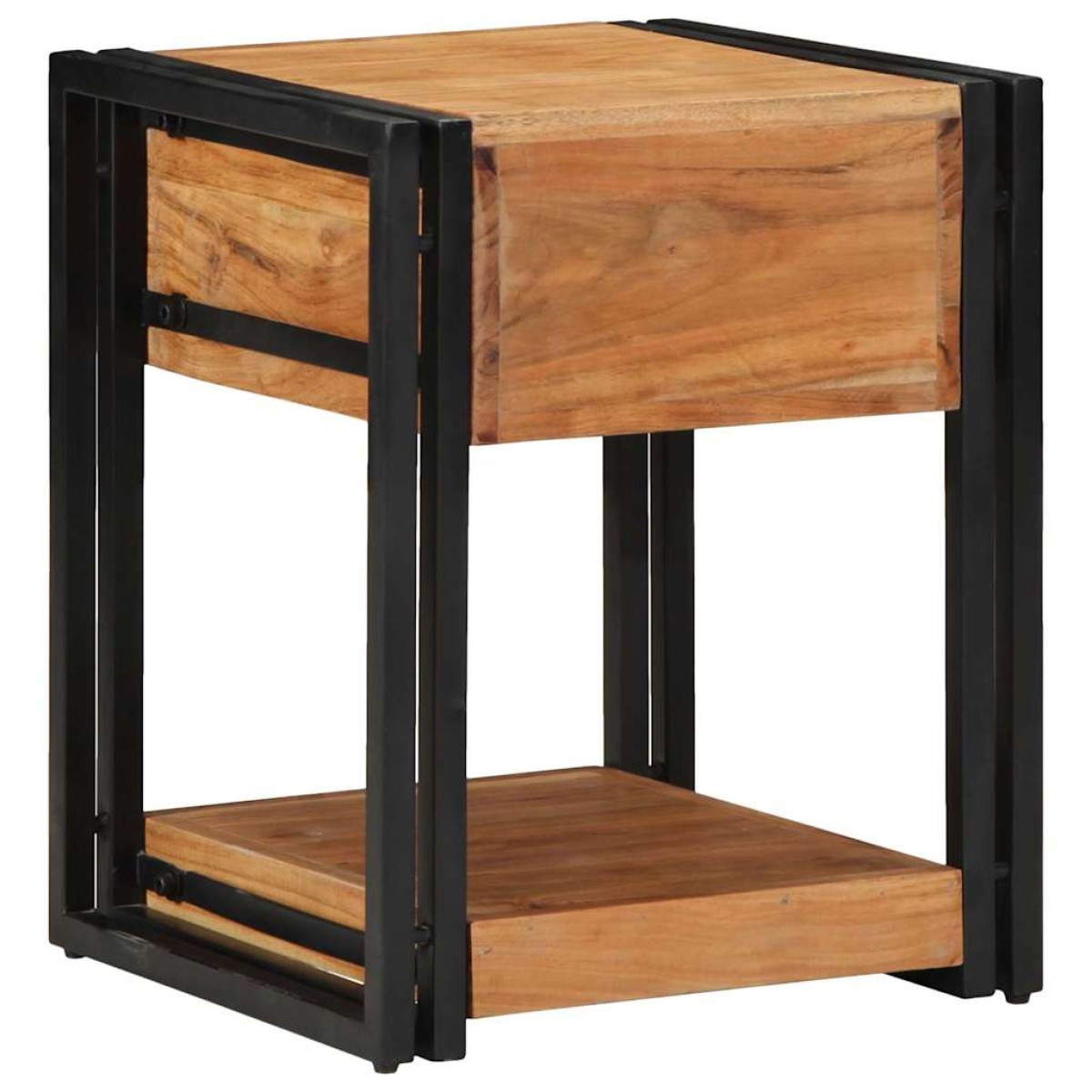 vidaXL Κομοδίνο με συρτάρι Καφέ 40 x 40 x 50 cm Στερεό Ξύλο Ακακίας