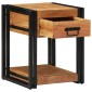 vidaXL Κομοδίνο με συρτάρι Καφέ 40 x 40 x 50 cm Στερεό Ξύλο Ακακίας