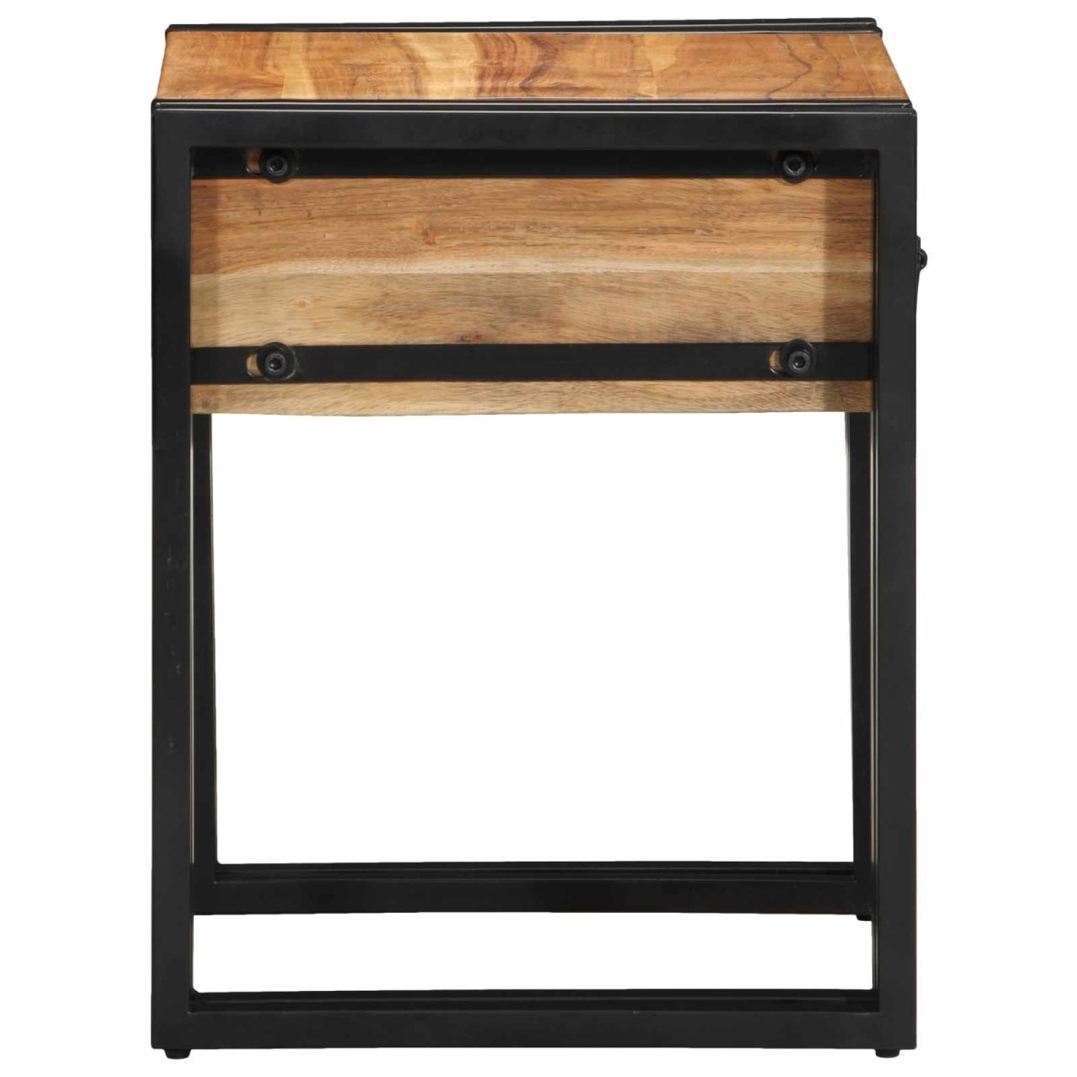 vidaXL End Table Καφέ και Μαύρο 40 x 40 x 50 cm Στερεό Ξύλο Ακακίας