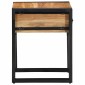 vidaXL End Table Καφέ και Μαύρο 40 x 40 x 50 cm Στερεό Ξύλο Ακακίας