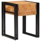 vidaXL End Table Καφέ και Μαύρο 40 x 40 x 50 cm Στερεό Ξύλο Ακακίας