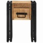vidaXL End Table Καφέ και Μαύρο 30 x 30 x 40 cm Στερεό ξύλο μάνγκο