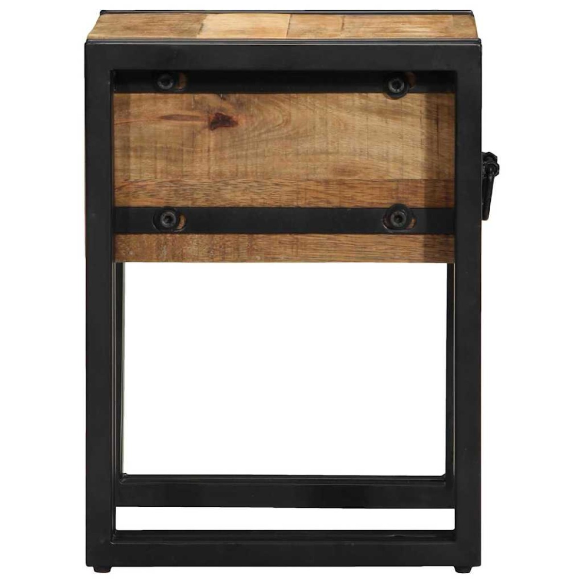 vidaXL End Table Καφέ και Μαύρο 30 x 30 x 40 cm Στερεό ξύλο μάνγκο
