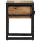 vidaXL End Table Καφέ και Μαύρο 30 x 30 x 40 cm Στερεό ξύλο μάνγκο