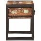 vidaXL End Table με συρτάρι 30 x 30 x 40 cm Στερεό Ανακτηθέν Ξύλο