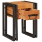 vidaXL End Table Καφέ και Μαύρο 30 x 30 x 40 cm Στερεό Ξύλο Ακακίας