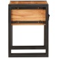 vidaXL End Table Καφέ και Μαύρο 30 x 30 x 40 cm Στερεό Ξύλο Ακακίας