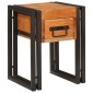 vidaXL End Table Καφέ και Μαύρο 30 x 30 x 40 cm Στερεό Ξύλο Ακακίας