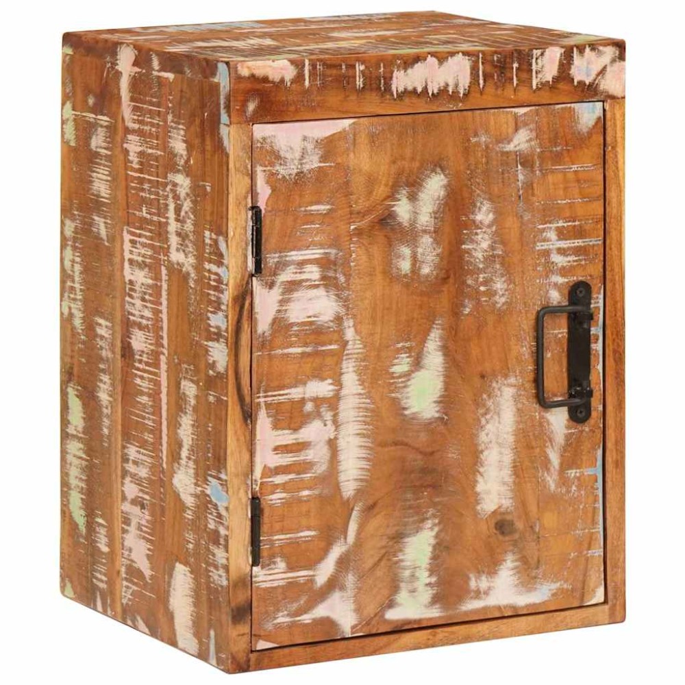 vidaXL Κομοδίνο 2 τμχ. Καφέ 35 x 33 x 48 εκ Μασίφ ανακυκλωμένο ξύλο