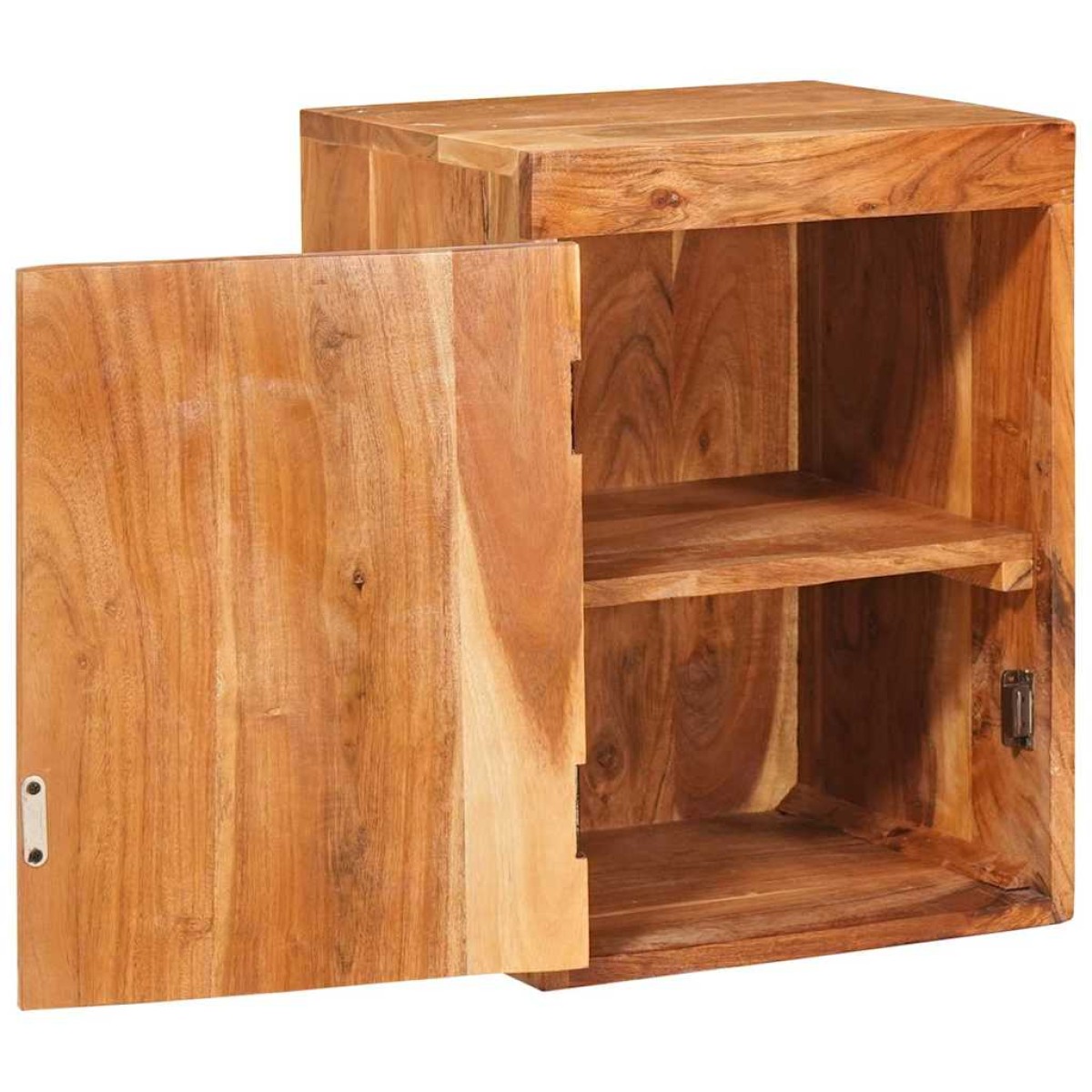 vidaXL Κομοδίνο 2 τμχ. Καφέ 35 x 33 x 48 εκ Σταθερό Ξύλο Ακακίας