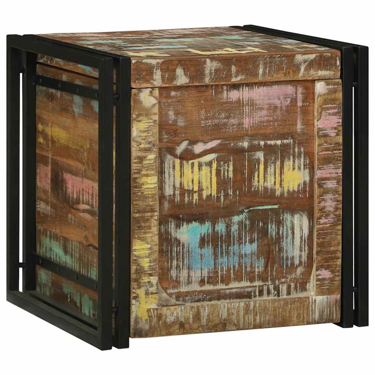 vidaXL Κουτί αποθήκευσης 50 x 50 x 50 cm Στερεό Ανακτηθέν Ξύλο