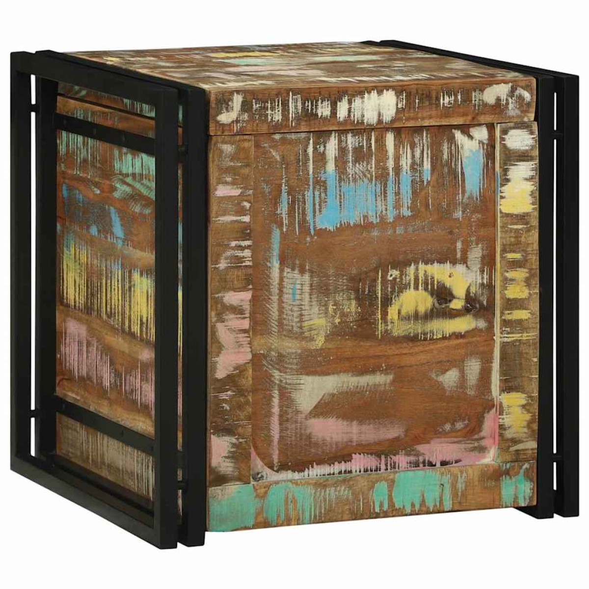 vidaXL Κουτί αποθήκευσης 50 x 50 x 50 cm Στερεό Ανακτηθέν Ξύλο