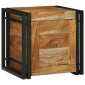 vidaXL Κουτί αποθήκευσης Καφέ και Μαύρο 40 x 40 x 40 cm