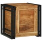 vidaXL Κουτί αποθήκευσης Καφέ και Μαύρο 40 x 40 x 40 cm