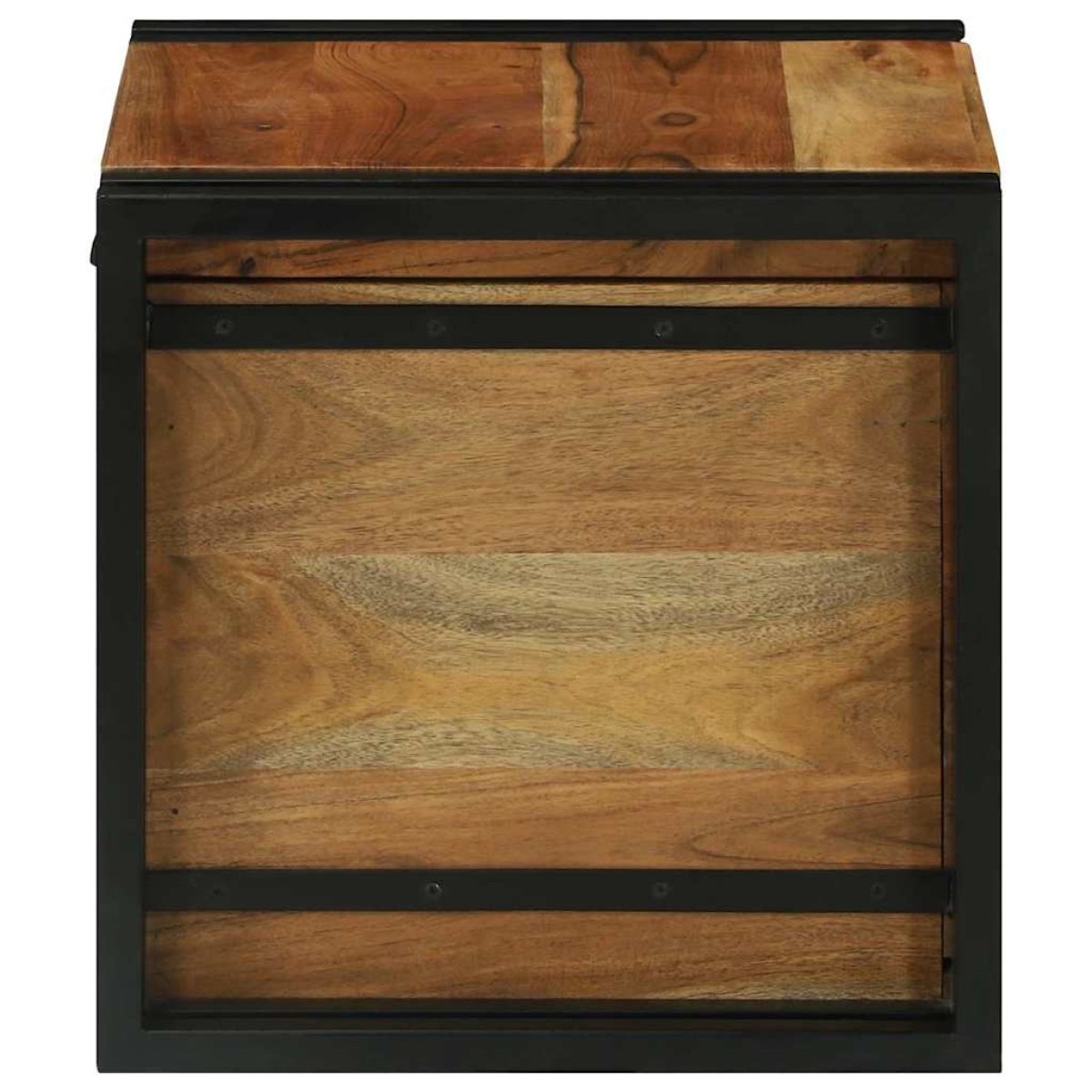 vidaXL Κουτί αποθήκευσης Καφέ και Μαύρο 40 x 40 x 40 cm