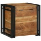 vidaXL Κουτί αποθήκευσης Καφέ και Μαύρο 40 x 40 x 40 cm